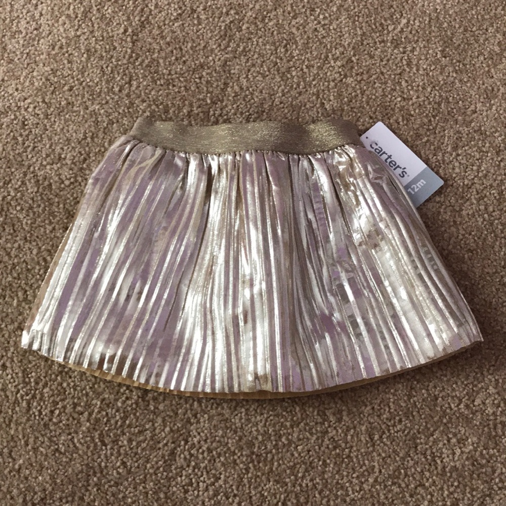 BNWT Carter’s gold skirt